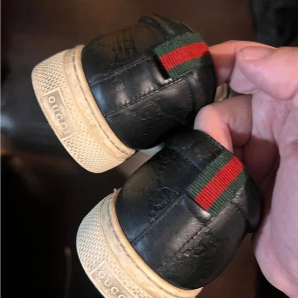 Gucci Guccissima Black Embossed Men's slip ons - Picture 9 of 10